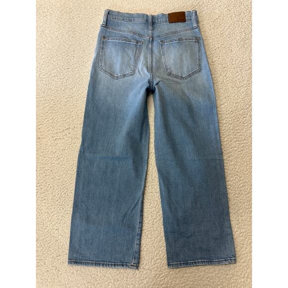 Madewell Womens Slim Wide Leg Crop Denim Jeans Size 27 - Picture 7 of 7